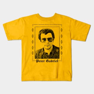 Peter Gabriel 80s Aesthetic Fan Art Design Kids T-Shirt